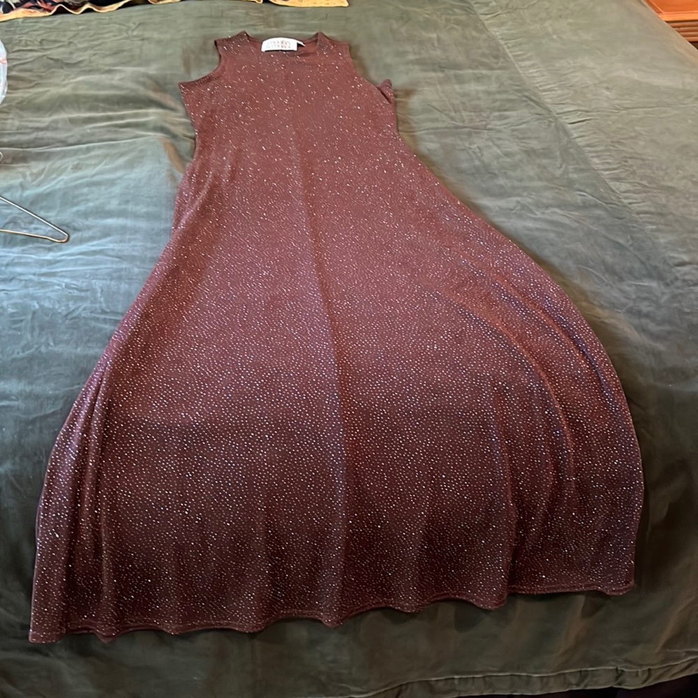 Brown dress with silver flecks. Perfect condition